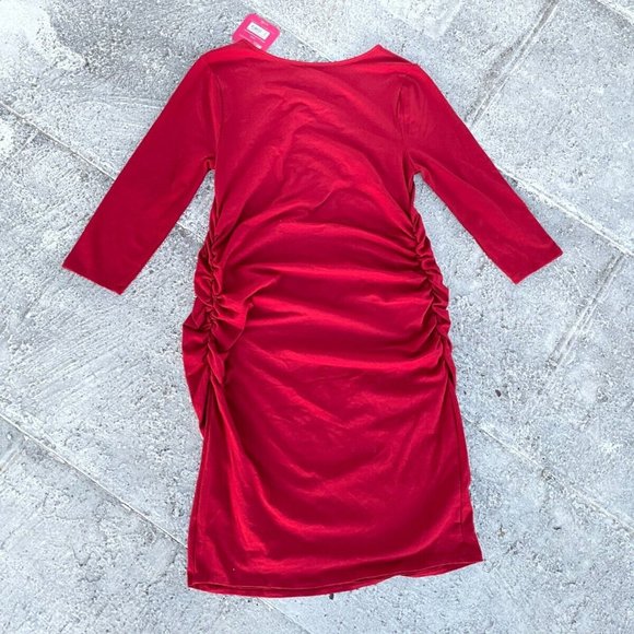 Ingrid and Isabel Maternity Red Dress Long Sleeve Dress Size XXL - Picture 11 of 13